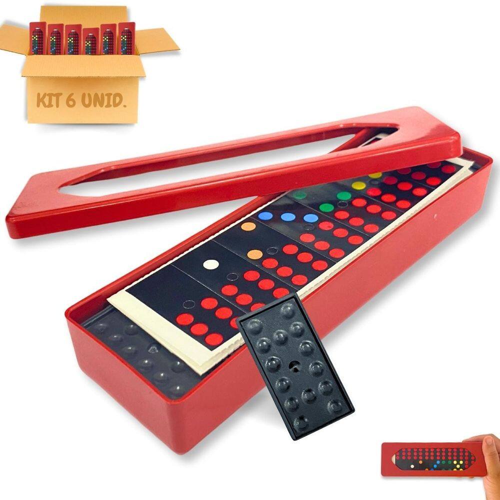 Kit 6 Jogos Dominó Infantil De Plástico Prenda Festa Junina