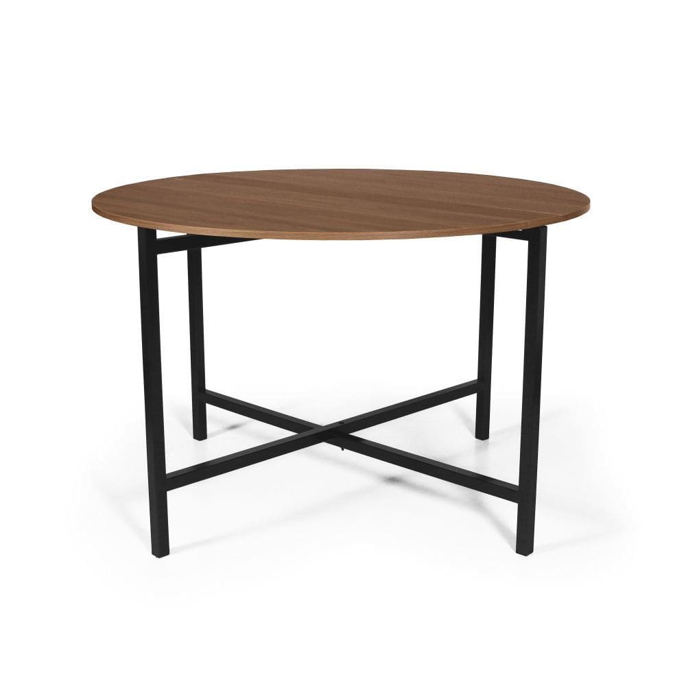 Mesa de Jantar 4 Lugares Redonda Dobrável Prática - Straub Web