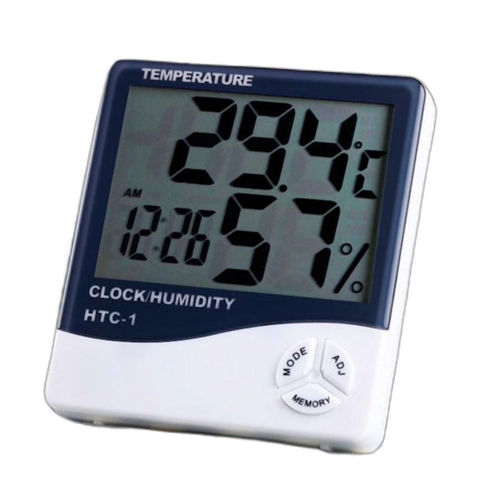 Higrômetro Digital Com Sensor De Temperatura E Relógio