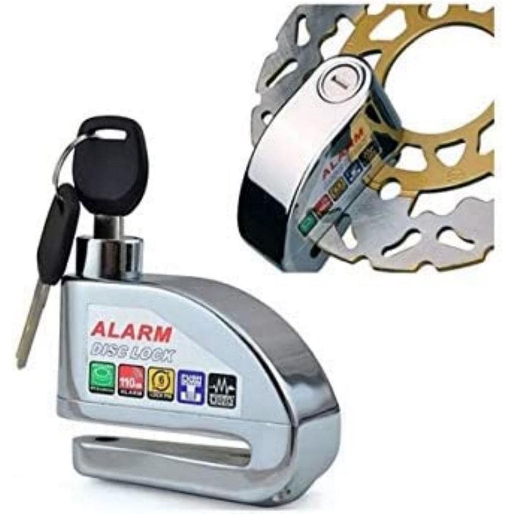 Super Trava Roda 2 Chaves Antiroubo Alarme Motocicleta