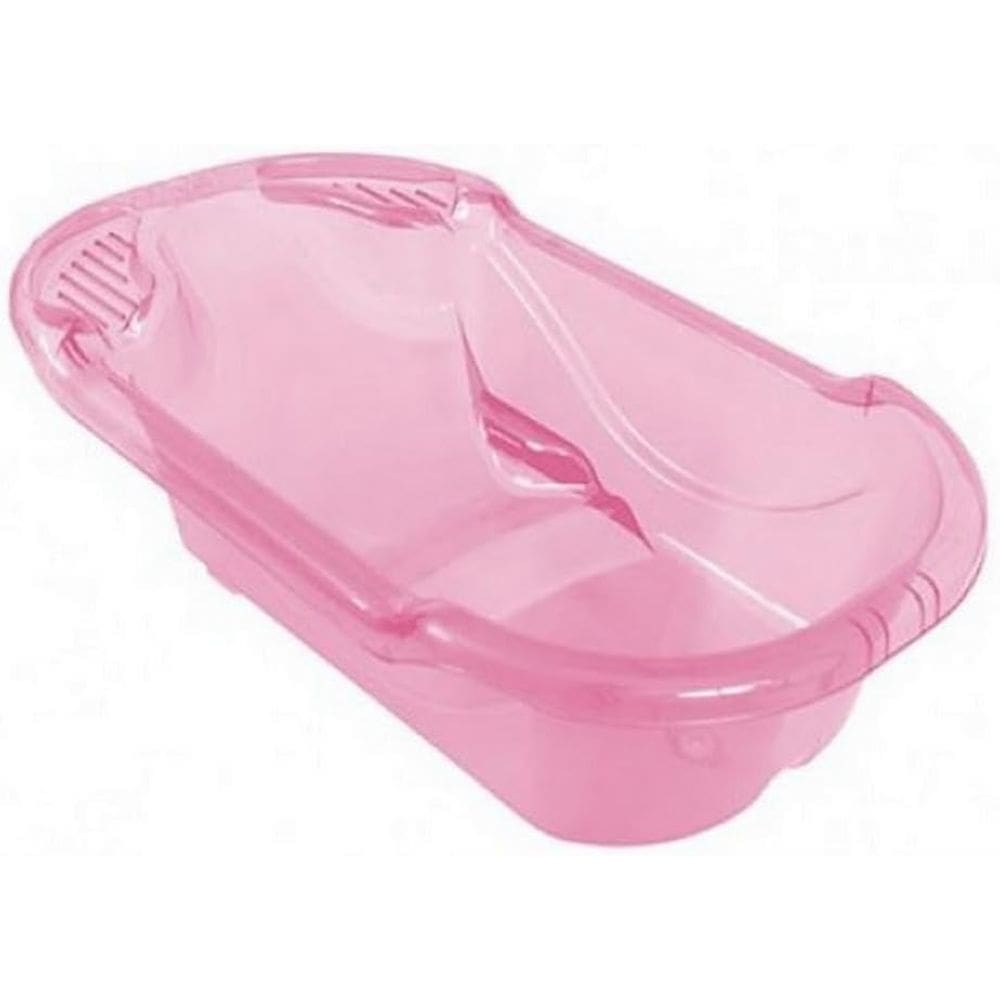 Banheira Infantil Ergonomica Safety Rosa Transp. Tutti Baby