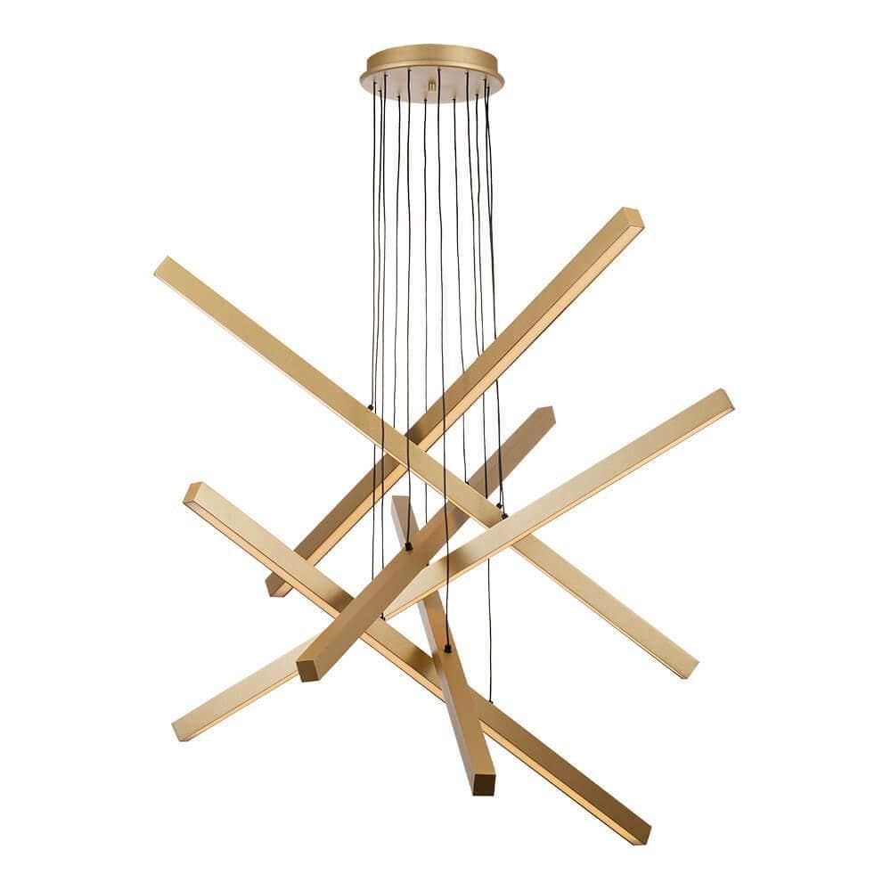 Pendente 6 Fit Led 48W 3000K 127/220V Ouro New Line