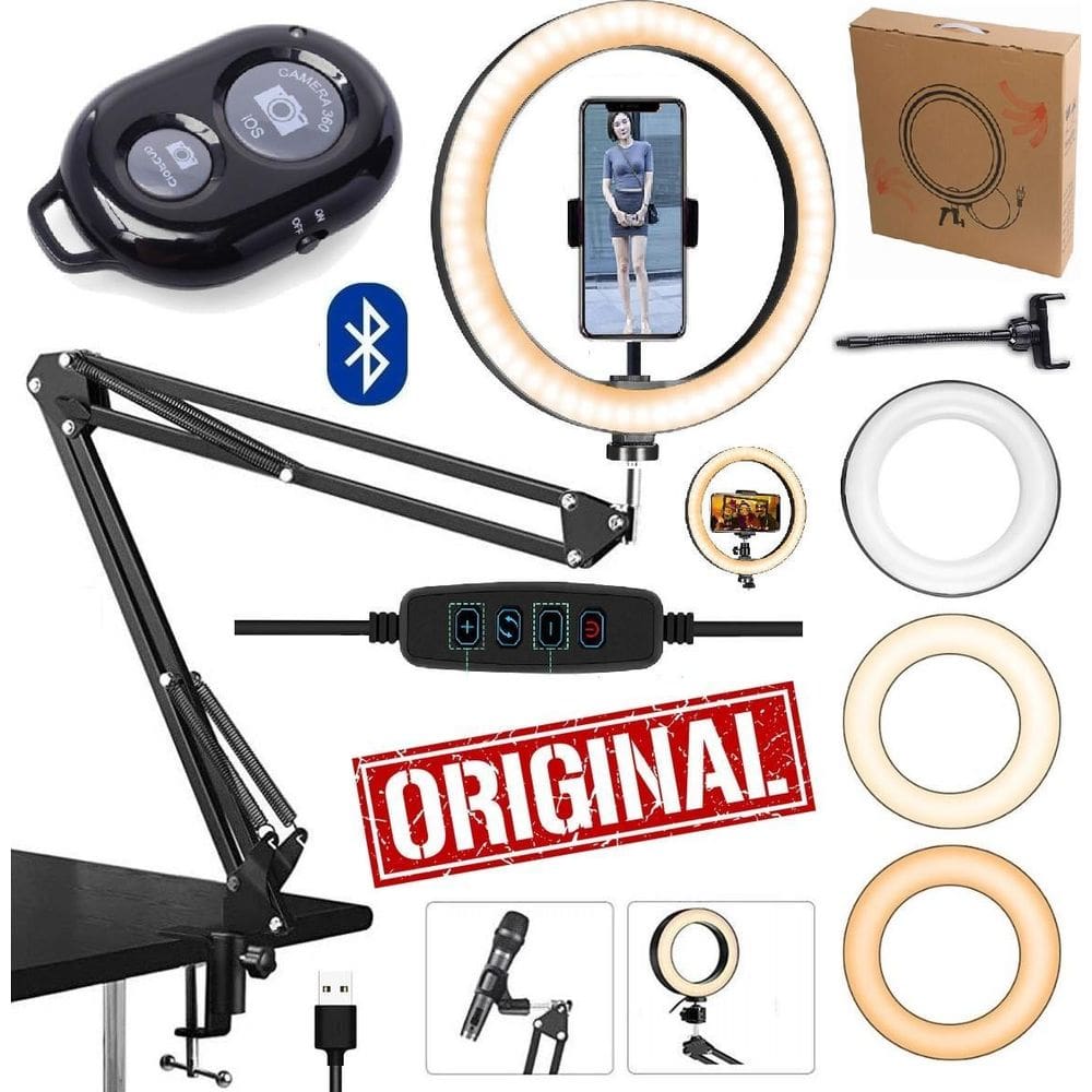 Ring Light Luz Led Hing Iluminador 26 Completo Suporte Mesa