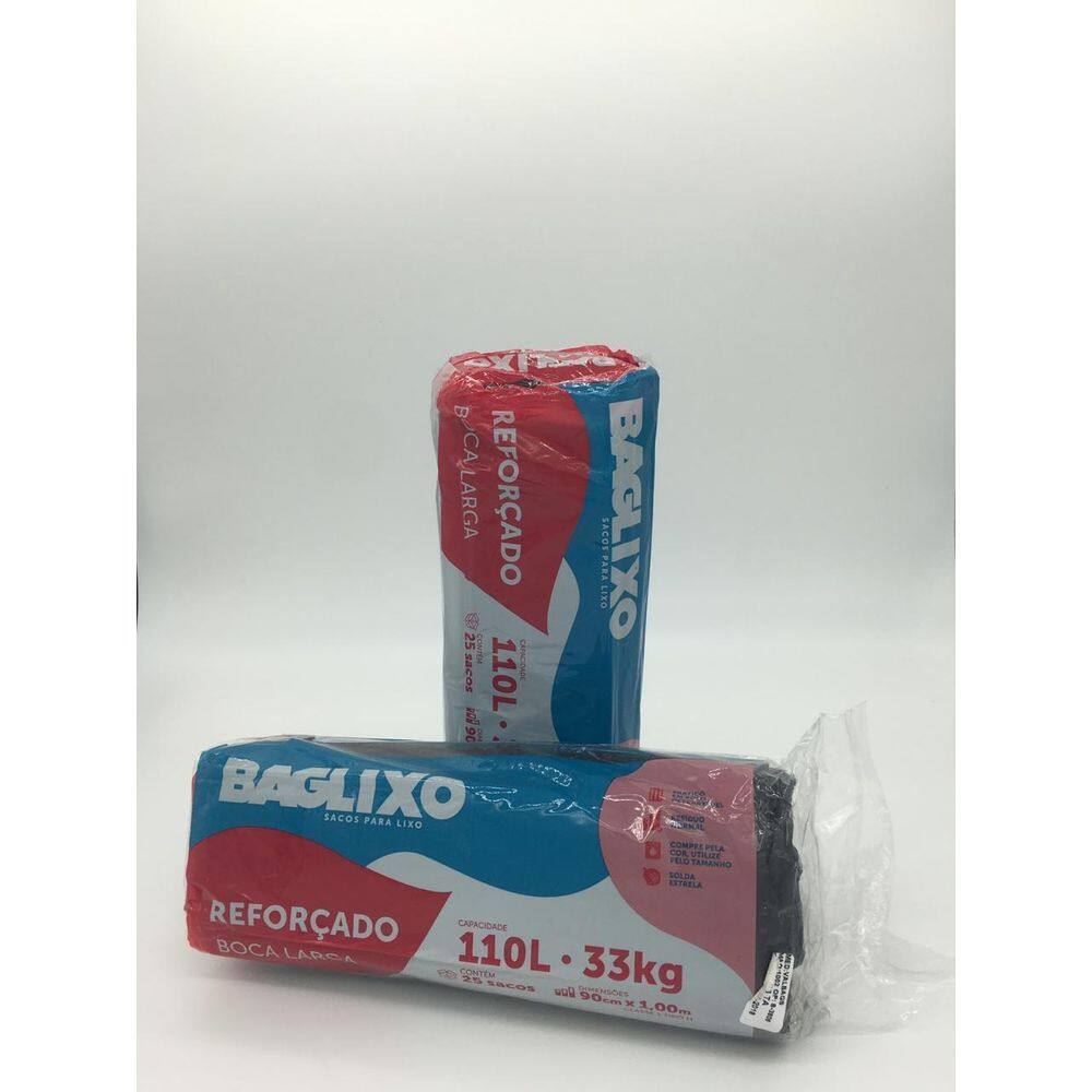 Saco de Lixo 110 Litros Reforçado - Prático e Resistente