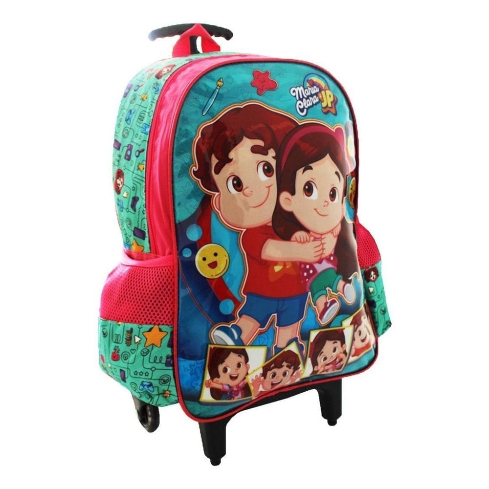 Mochila Escolar Rodinhas Maria Clara & Jp Youtubers Clio