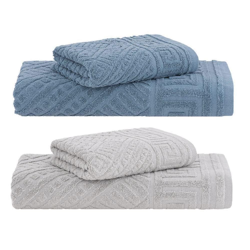 Jogo Toalhas Banho E Rosto 4 Peças Olimpo Extra Soft