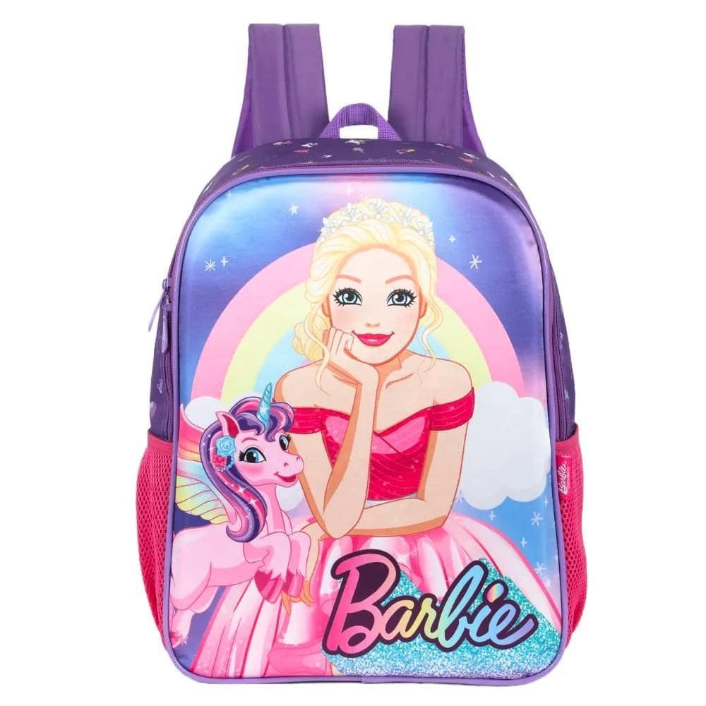Mochila De Costas Escolar Infantil Barbie Poney Fashion