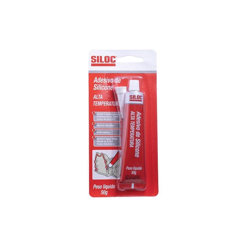 Cola Silicone Siloc Alta Temperatura Junta Motor 50G