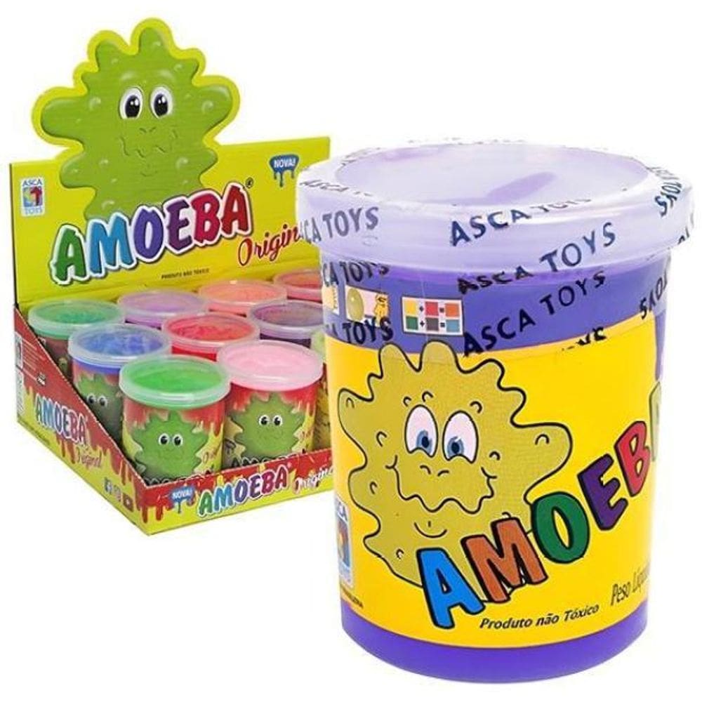 Geleca Amoeba Pote De Massinha Colorida 110G Geleia