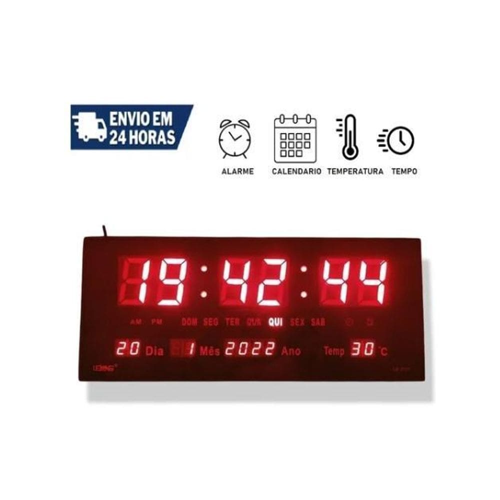 Super Relógio Parede Led Profissional Digital Xianjun