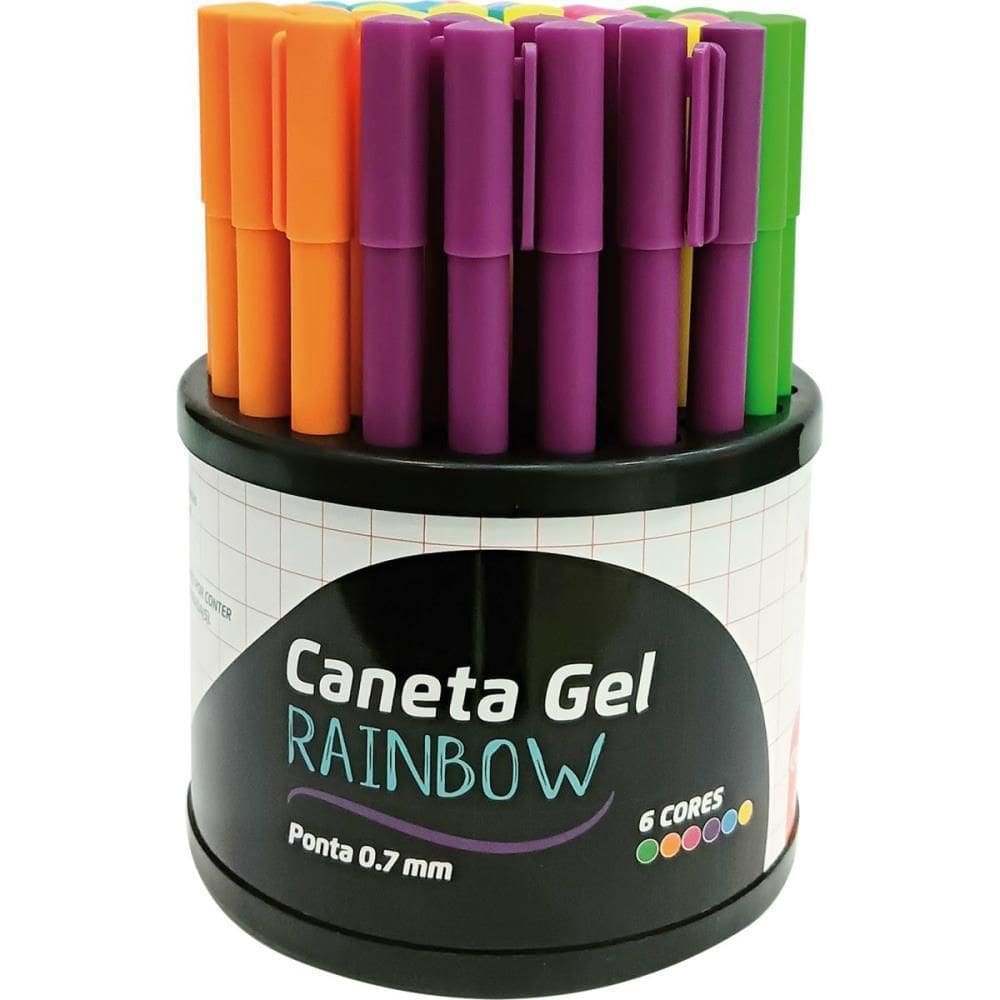 Caneta Gel Rainbow 0.7Mm 6Cores