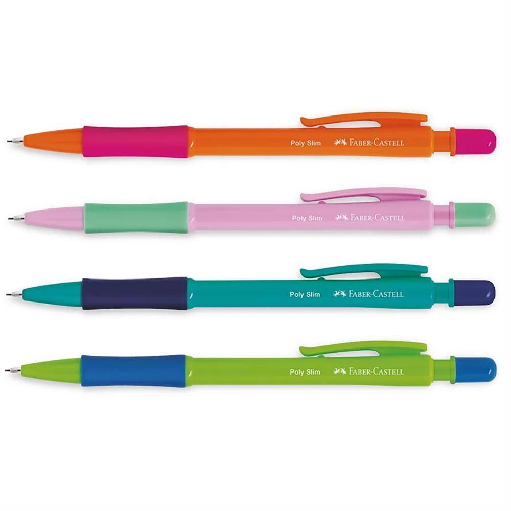 Lapiseira 0.7mm Poly Slim Mix com 2 unid Faber-Castell
