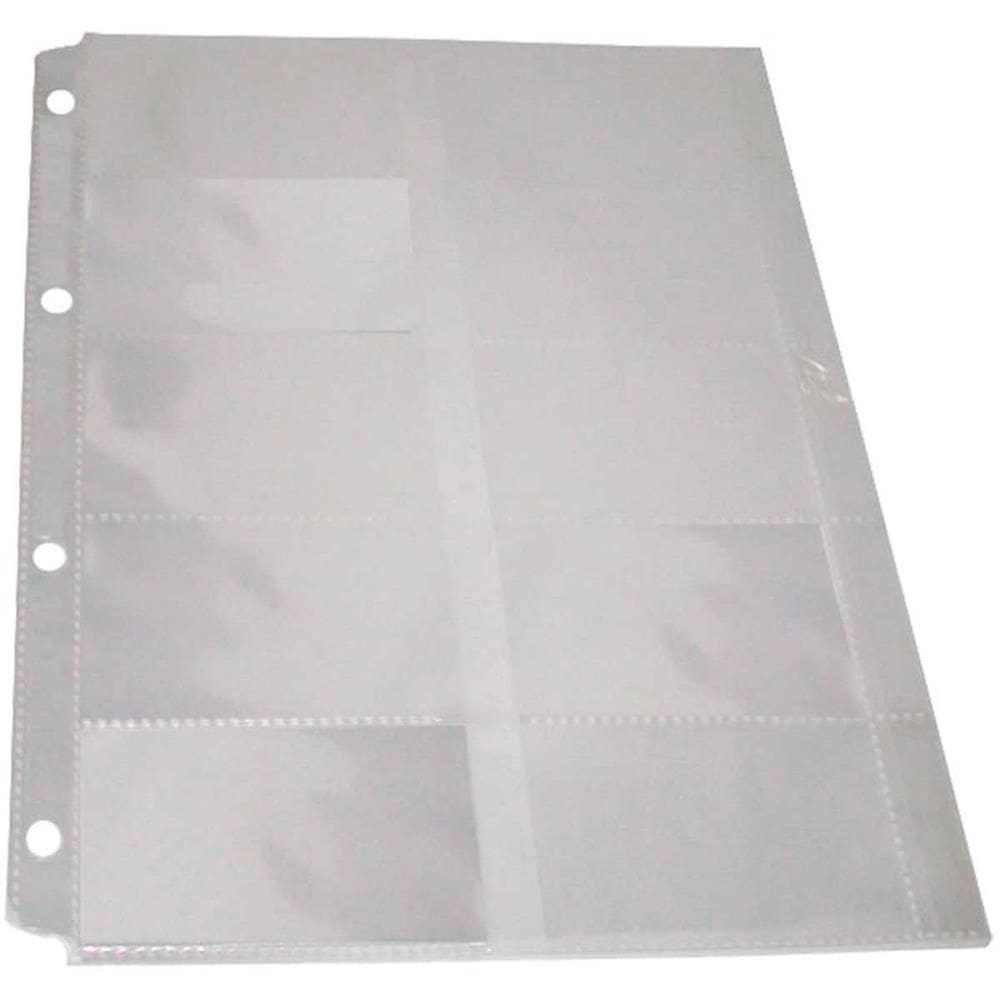 Porta Cartões De Visita Refil P/20 Cartões 4furos A-4 10un