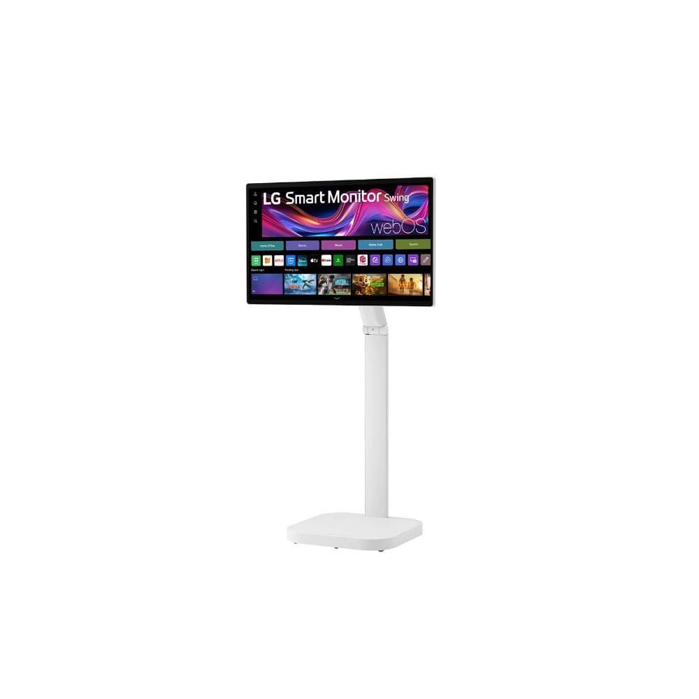 Monitor Touch LG Swing 32U889SA-W IPS Streaming webOS 4K UHD 32” USB-C base móvel com rodas