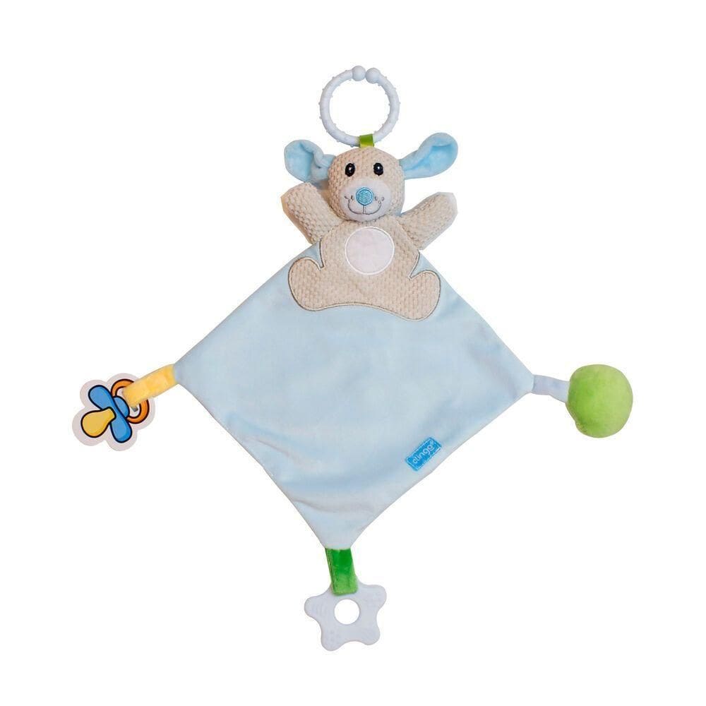 Urso Azul Clingo: Naninha Com Suporte De Chupeta Para Bebês