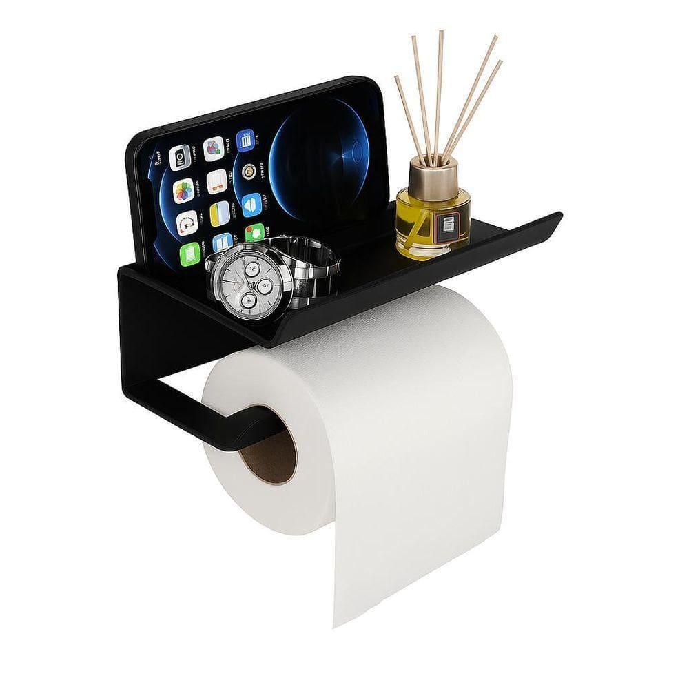 Suporte Papel Higiênico Premium Com Apoio Objetos