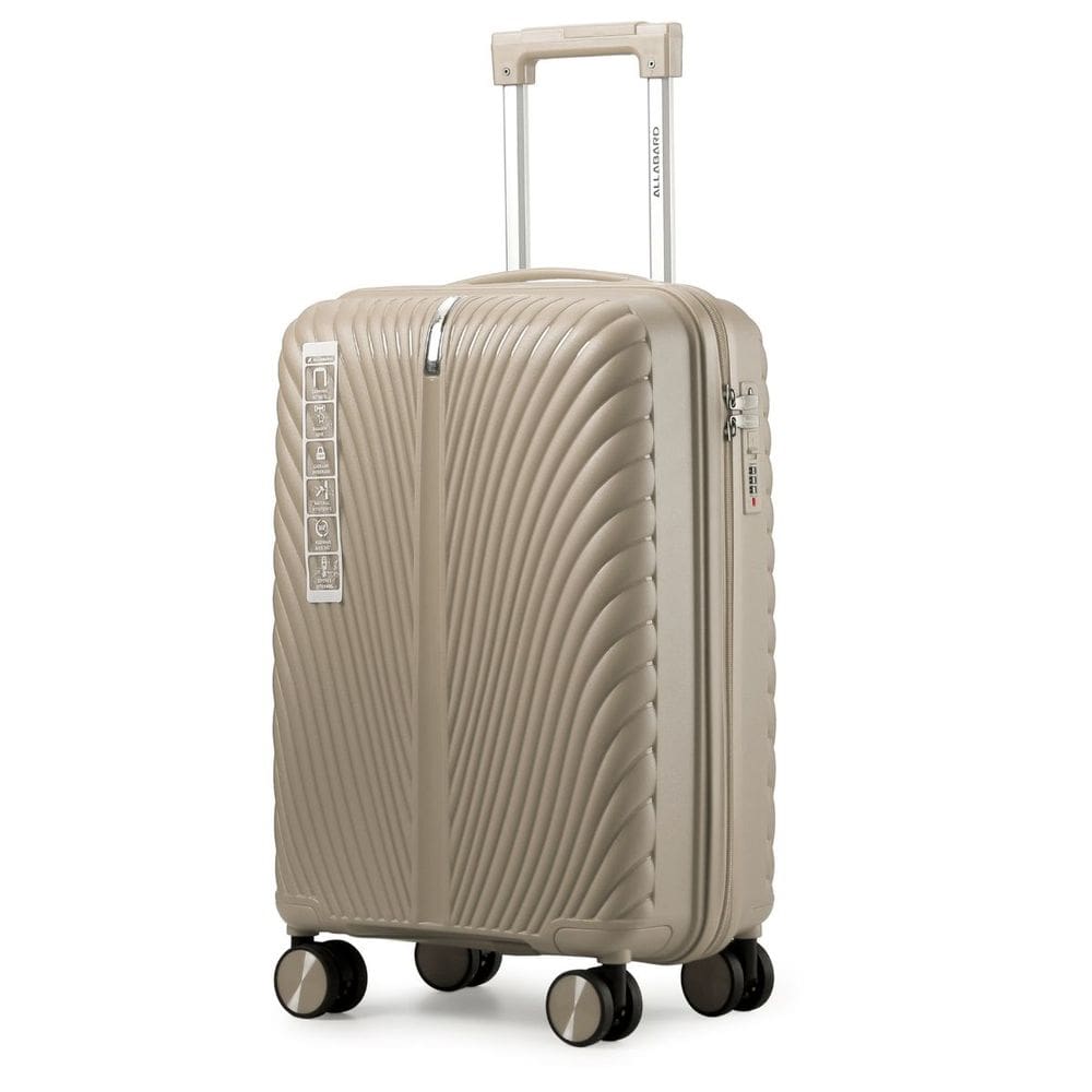 Mala de Viagem 10kg de Bordo em Polipropileno e Zíper Duplo Antifurto com Rodas 360º e Cadeado - Padrão Anac - Allabard