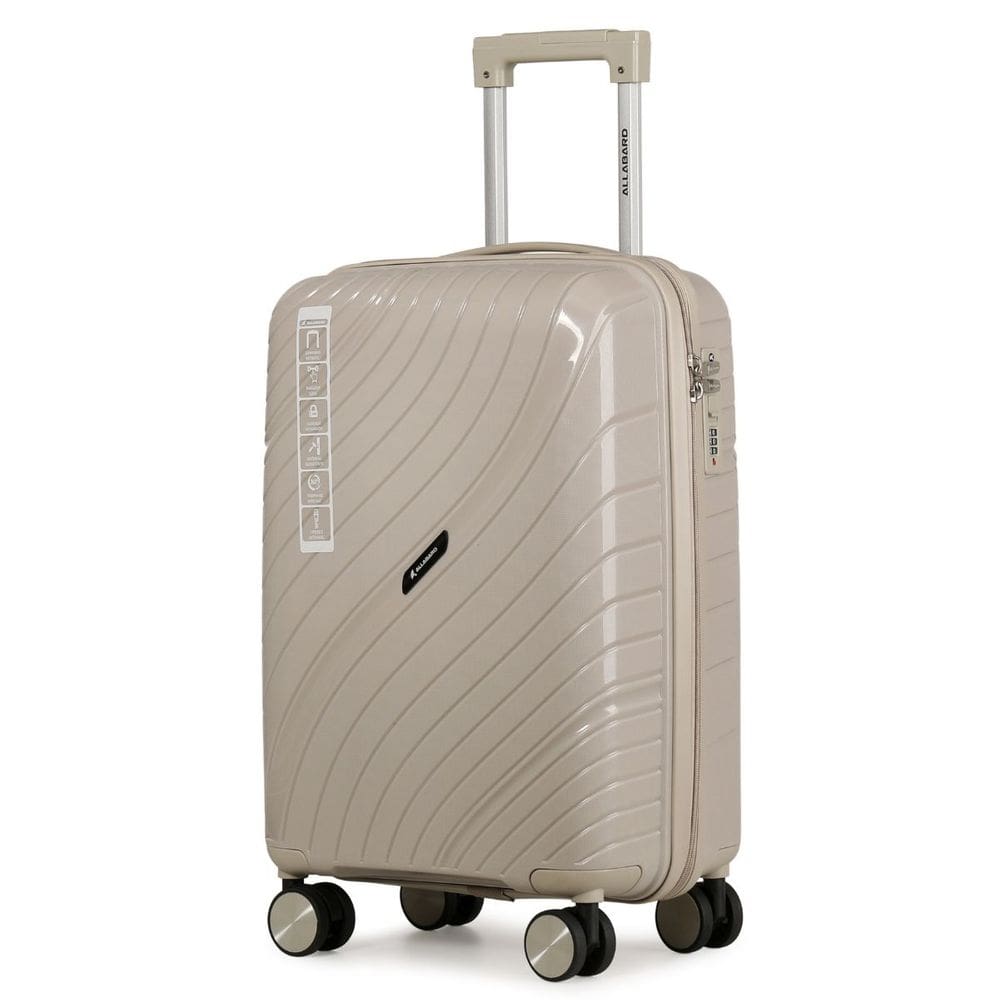 Mala de Viagem 10kg de Bordo em Polipropileno e Zíper Duplo Antifurto com Rodas 360º e Cadeado - Padrão Anac - Allabard