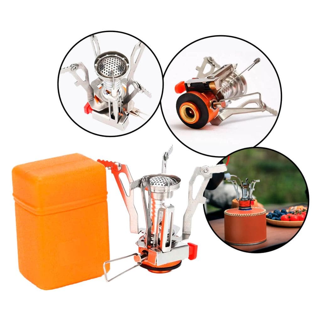 Mini Fogareiro Acendimento Automático Portátil camping Pescaria