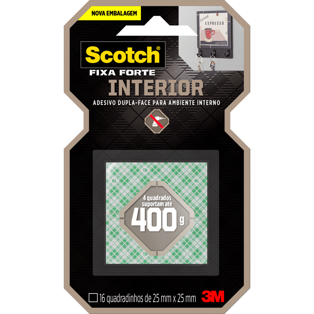 Fita Dupla Face Scotch Fixa Forte Espuma 16 Unidades - H0002320036 - 3M