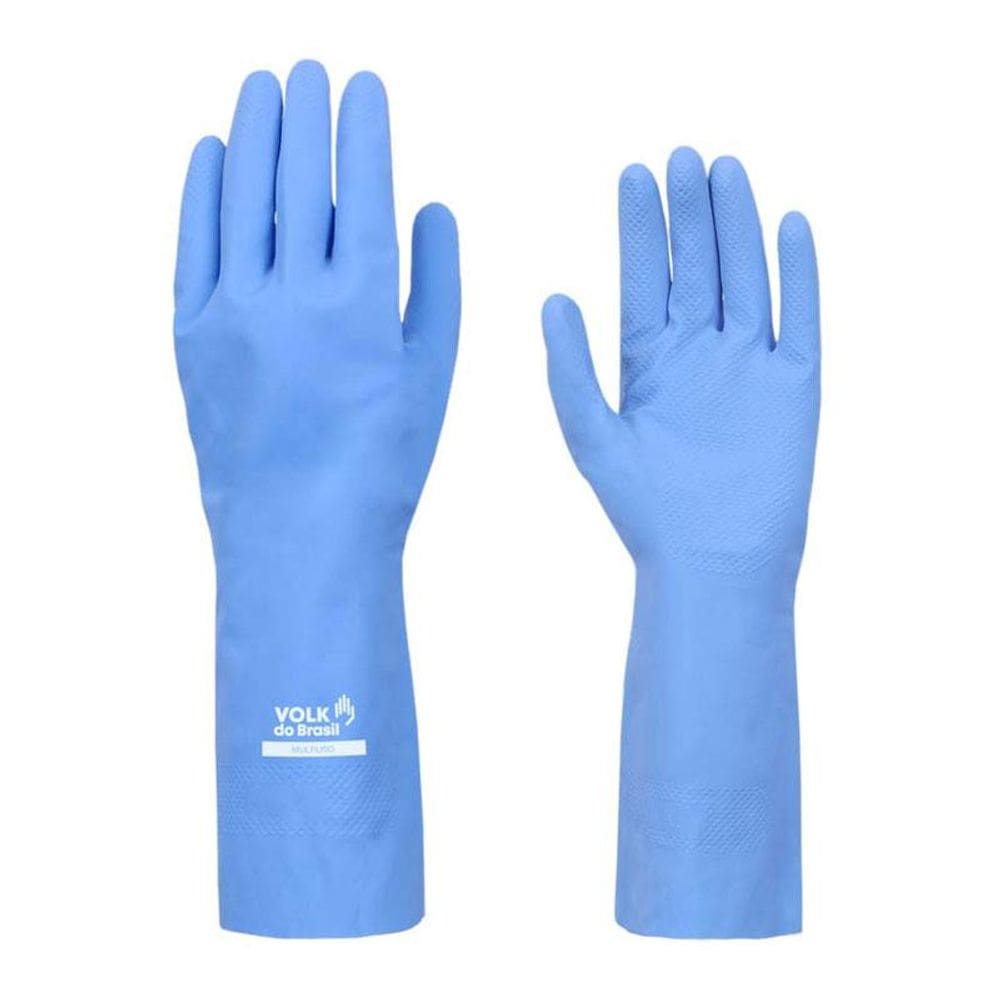 Luva de latex multiuso M azul Volk