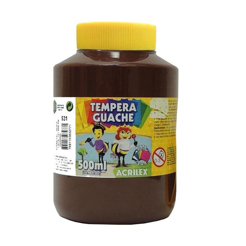 Tinta guache Marrom 500ml 531 Acrilex