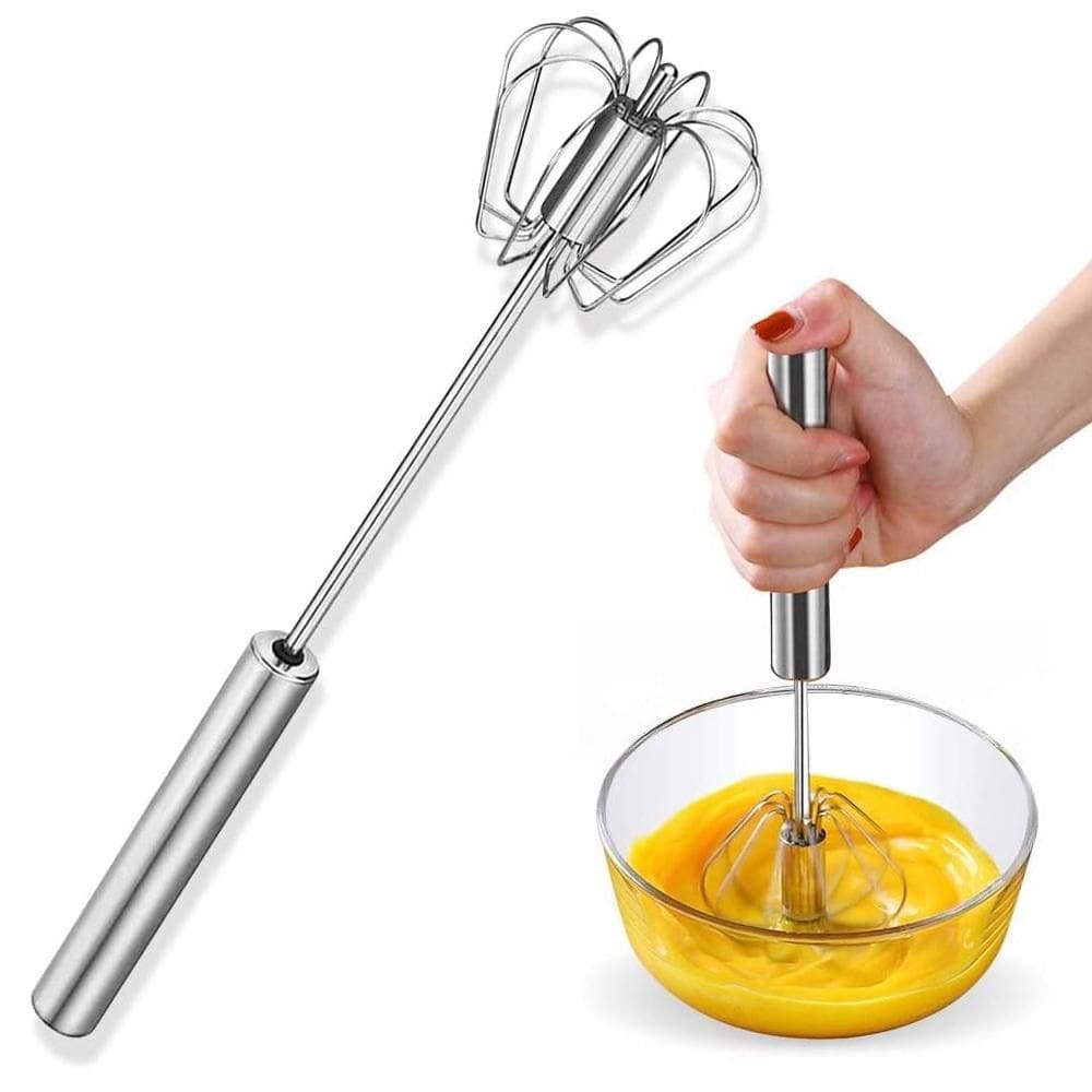 Batedor Automatico Misturador Ovos Inox Pressao Mixer Giratorio Manual Fuet  Omelete Bebidas Massa Creme
