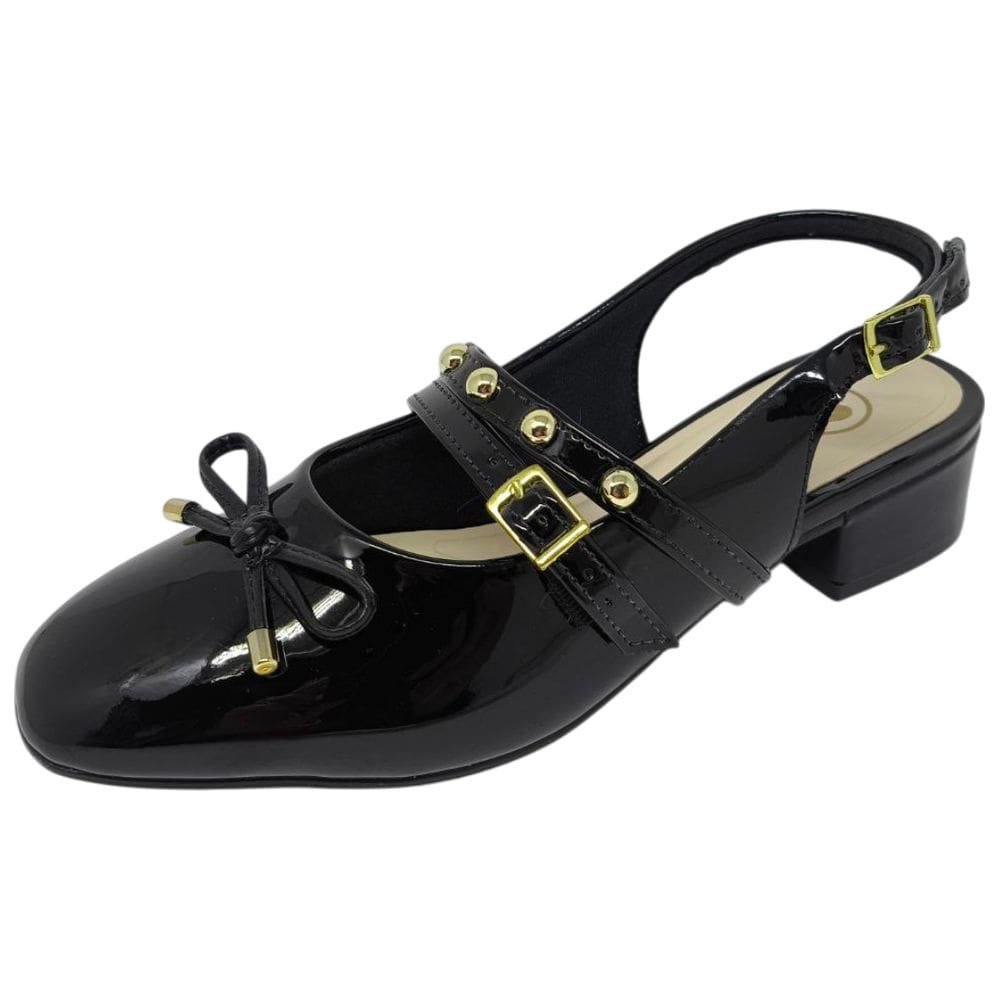 Sapatilha Infantil Menina Lacinho Pins Dourados Molekinha