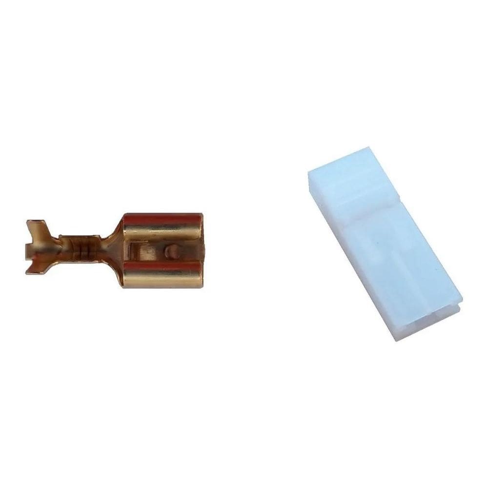 10X Terminal Femea Com Trava 6,3Mm E Capa Isolante Luva 100