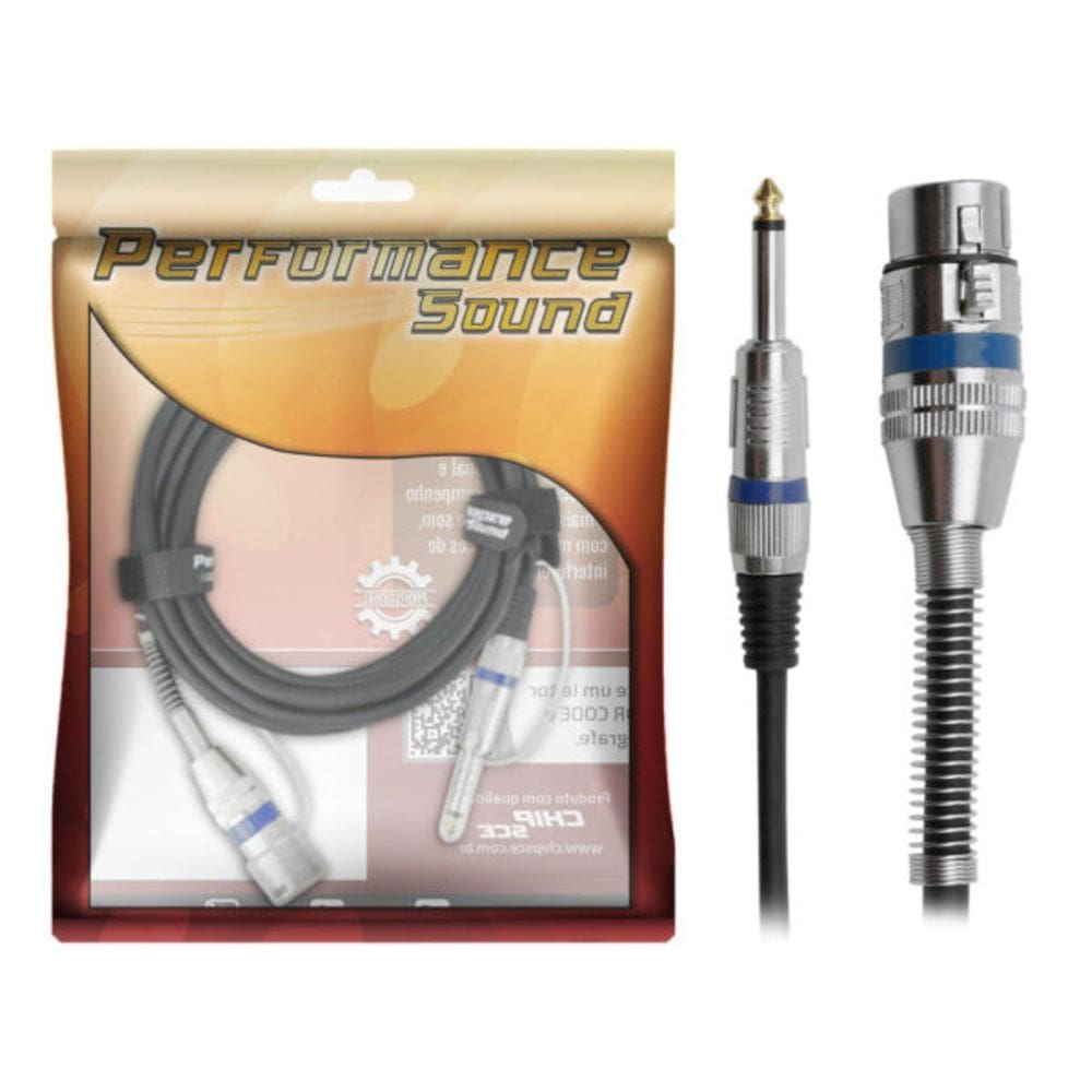 Cabo Microfone E Violão Mono Xlr / P10 2 Metros Profissional