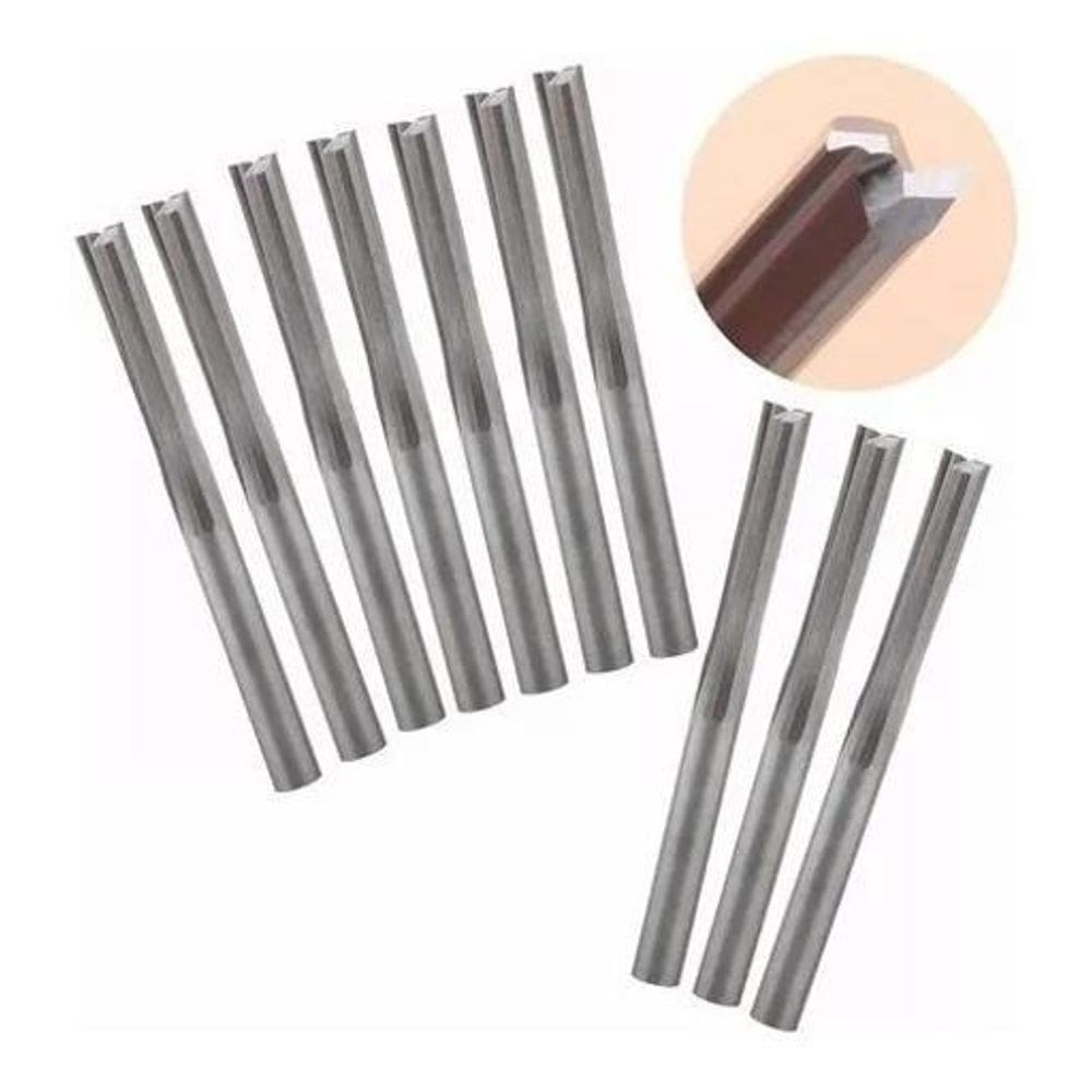 10X Fresa 2 Cortes Retos 3.175X22Mm Perfeito Mdf - Full