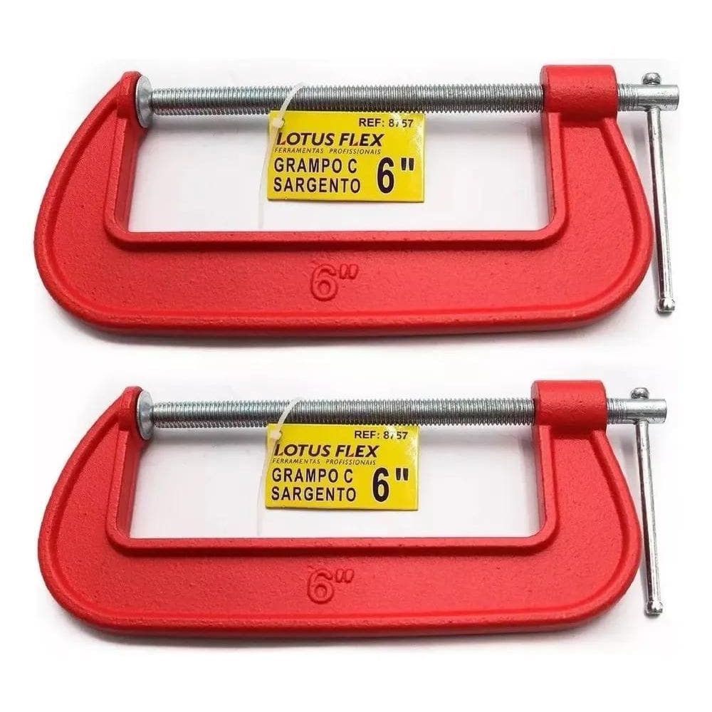 10X 2 Grampos Sargento Tipo C Forjado 6 Pol