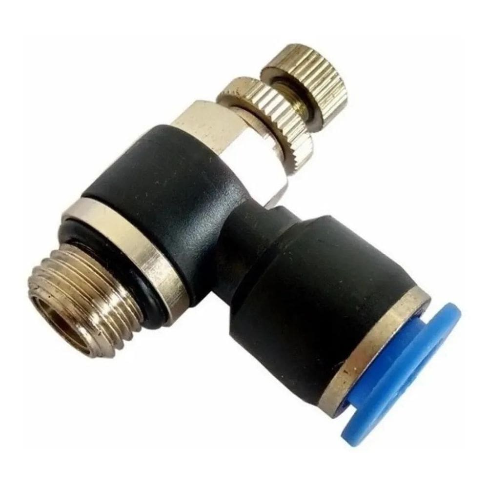 10X Conexão Pneumática Válvula Reguladora De Fluxo 1/4 Bsp