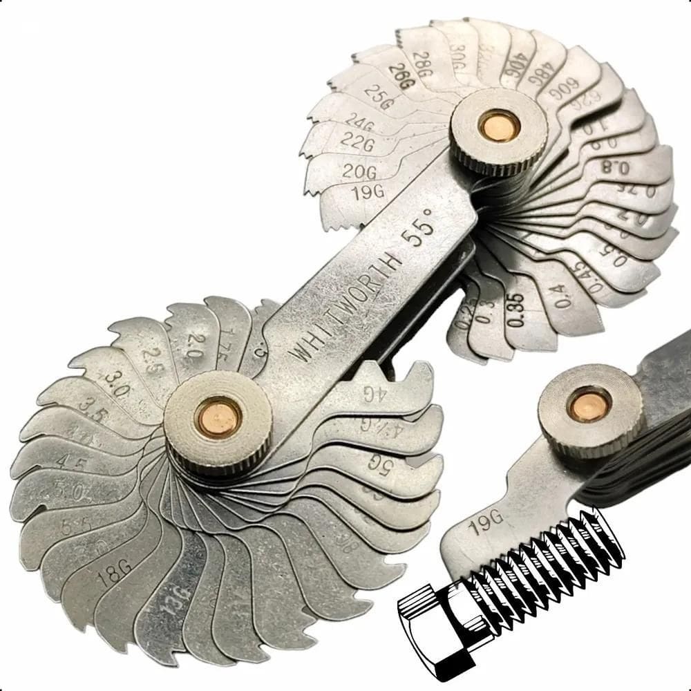 10X Calibre De Rosca 52 Laminas Passo 0,25 A 6,0 Pol E Mili