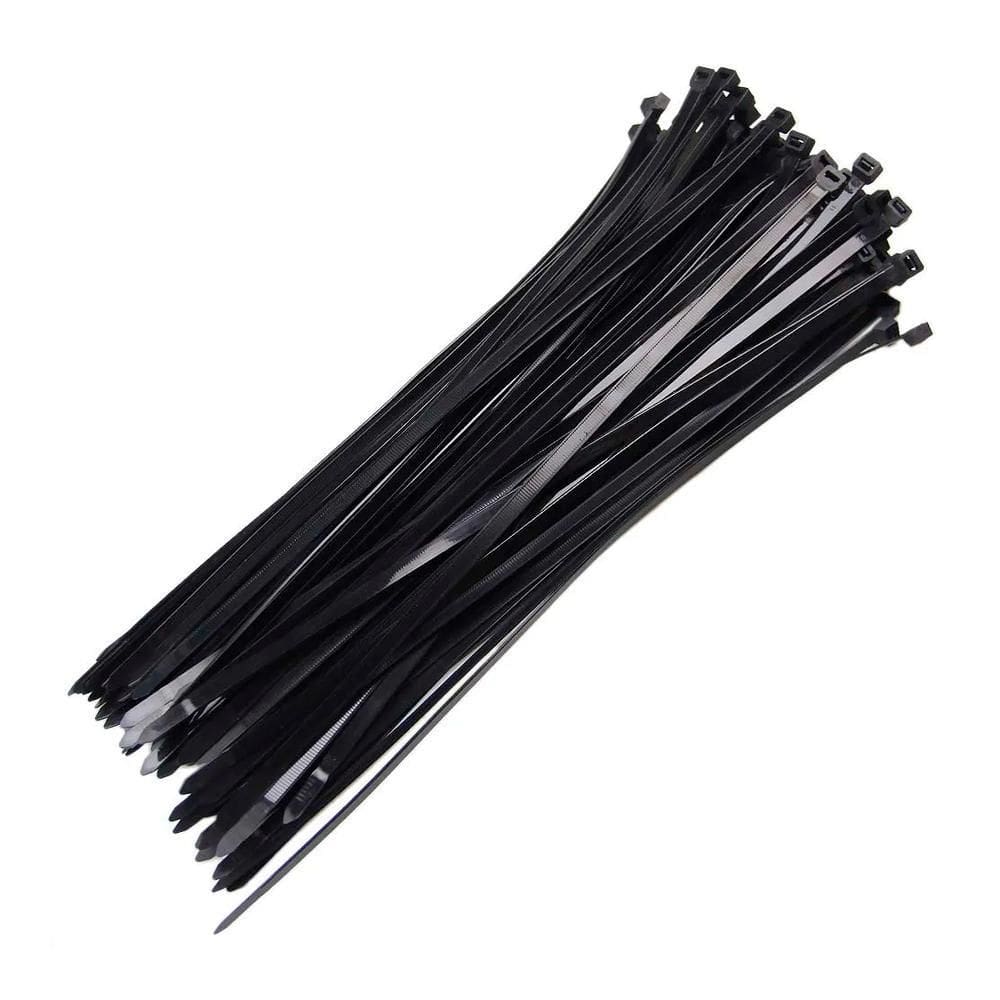 Abraçadeira De Nylon 2,5 X 20Cm Preta Com 100 Peças