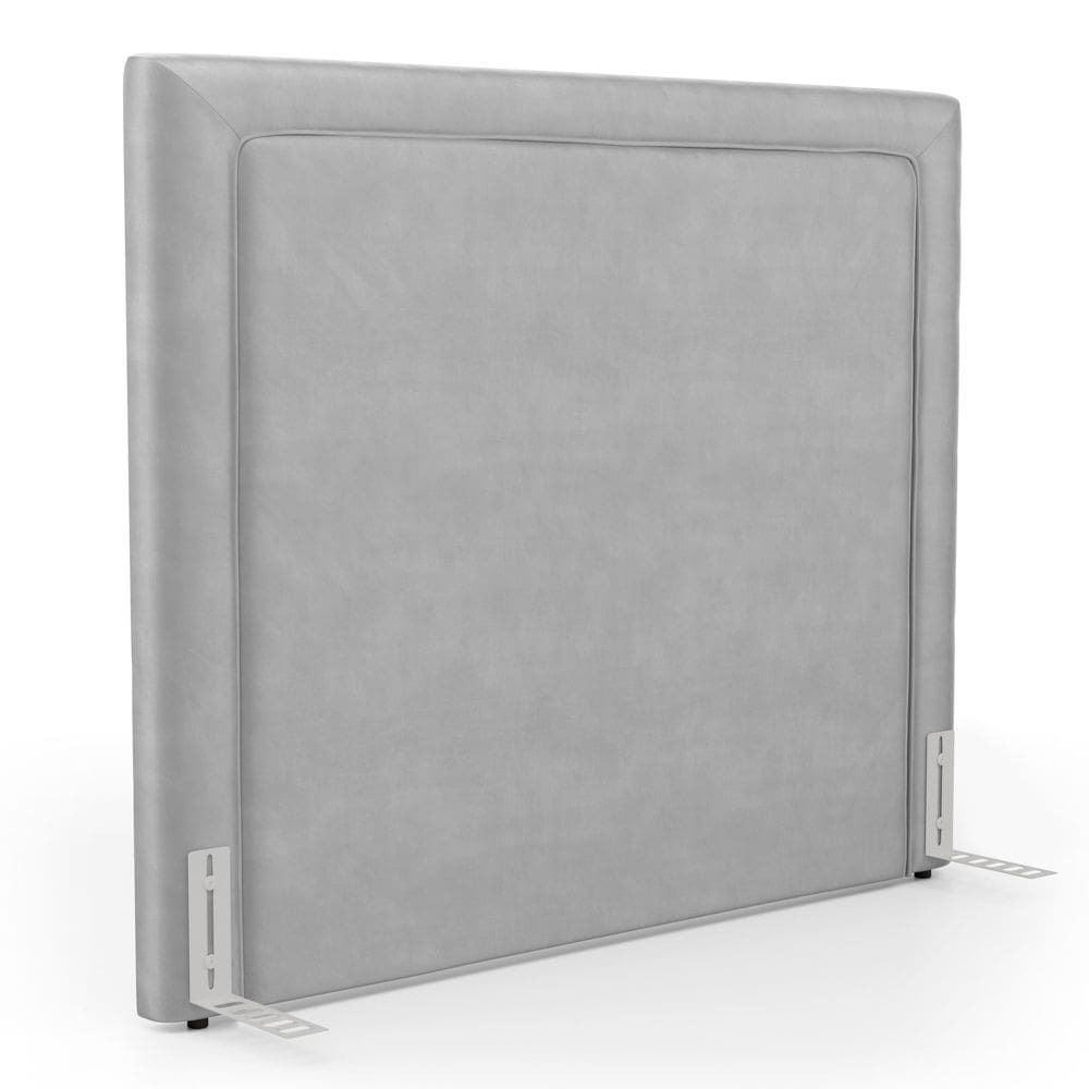 Cabeceira Cama Box Queen Size Alba 160cm com Frame Veludo Cinza Claro - Abmaza