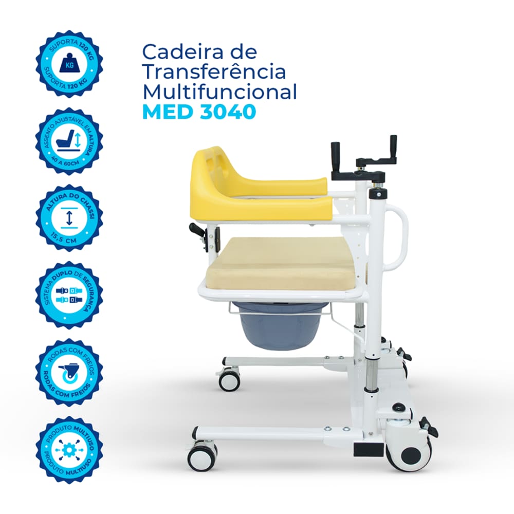 Cadeira de Transferencia Multifuncional até 120KG Live Well