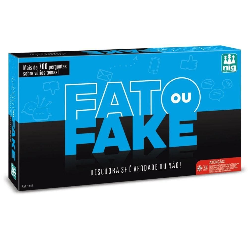Jogo Fato Ou Fake -700 Perguntas - Nig Brinquedos