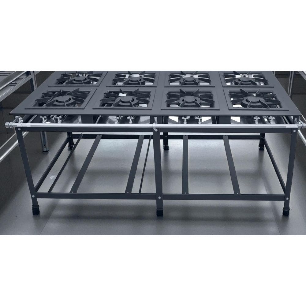 Fogão Industrial 8 Bocas Duplas 40x40 P8 Leona
