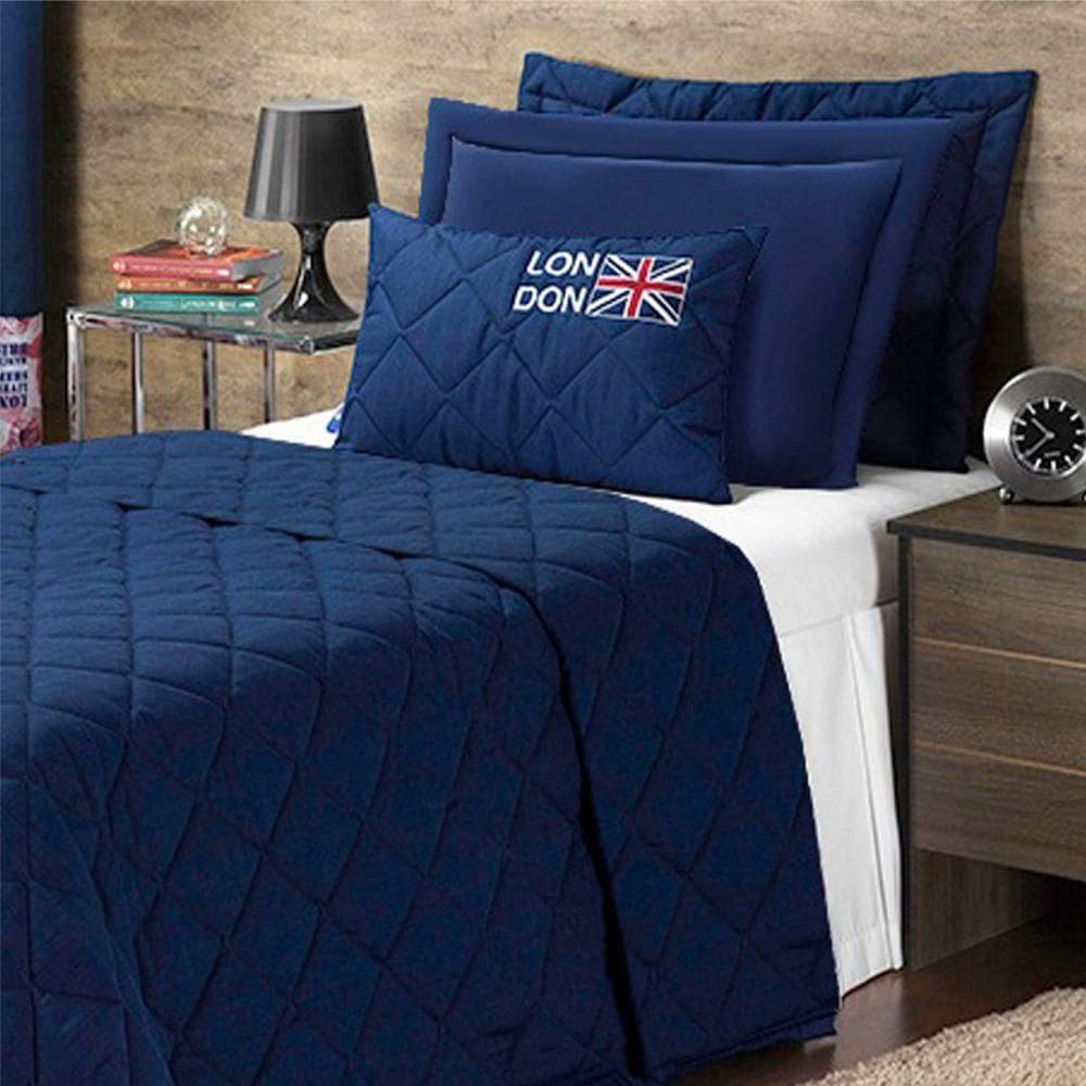 Kit Cobre Leito Com Lençol Londres Solteiro 7 Peças