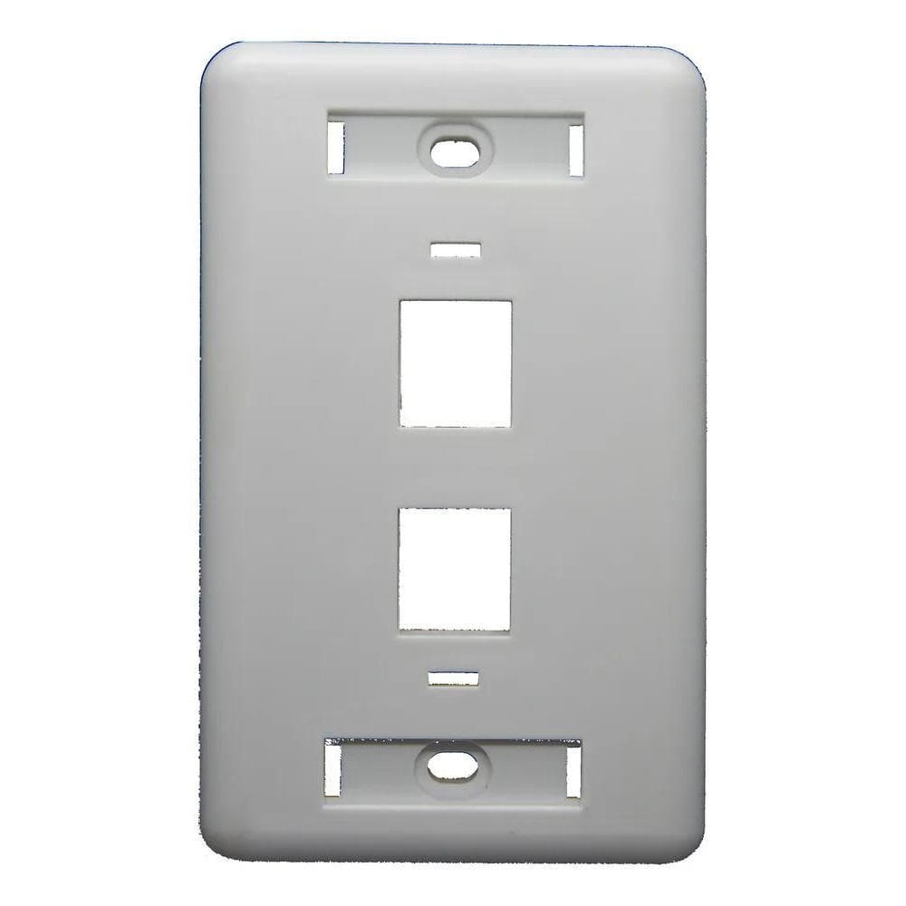 10X 10X Espelho 4X2 2 Portas Keystones Rj45 Rj11 Rede Lan B