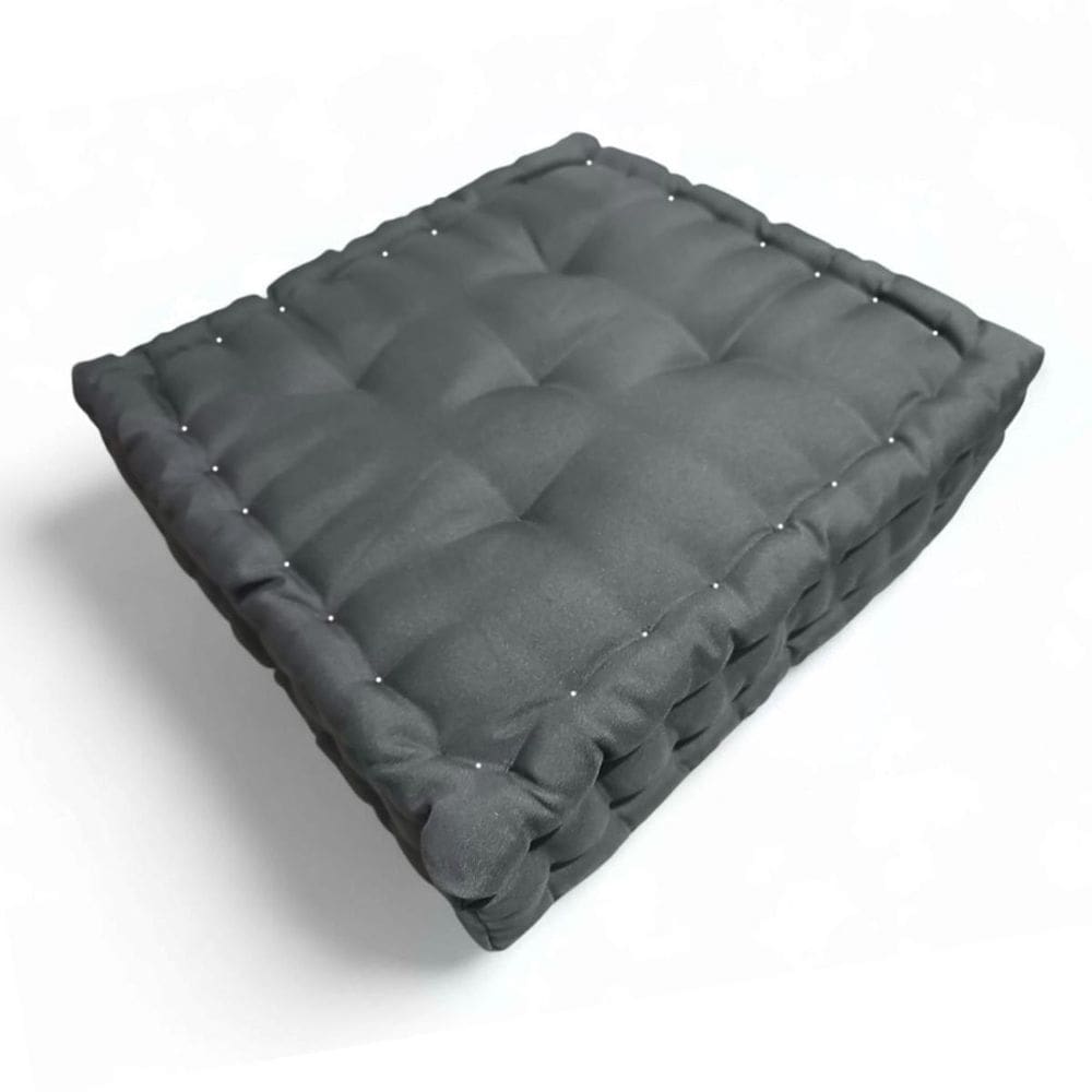 Almofada Turca Futon Cadeiras Bancos Áreas 60X60 Cm Cinza Es