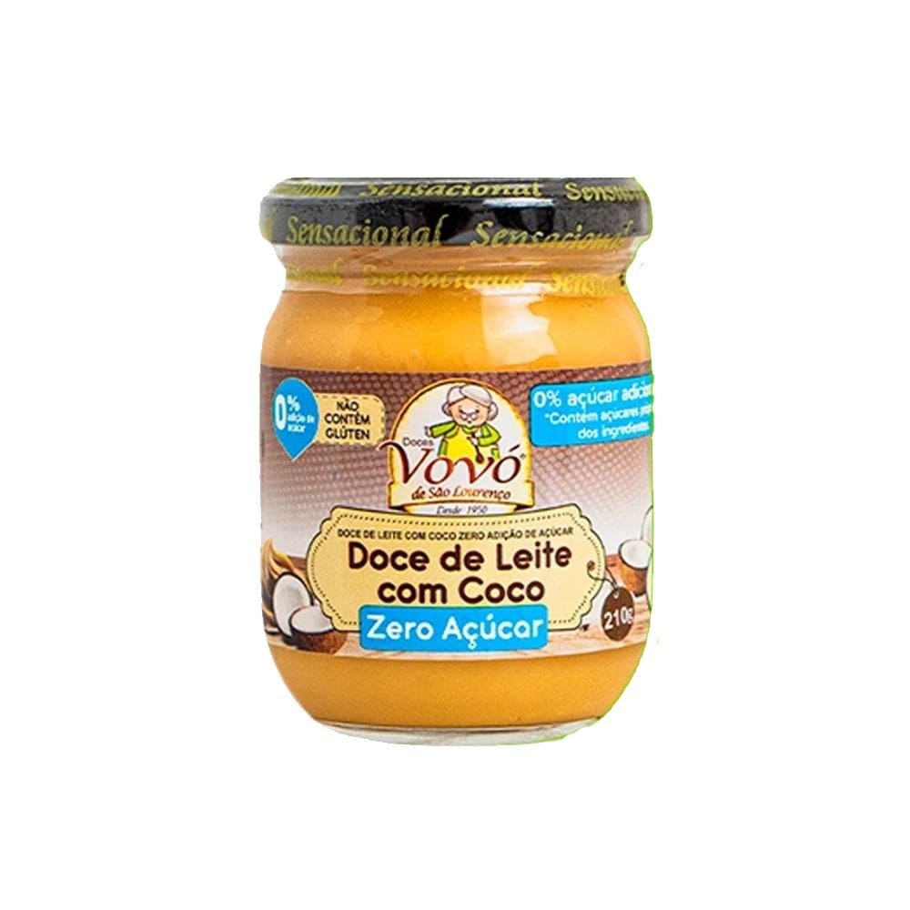 Doce de Leite com Coco Zero Açucar - Doces Vovo de Sao Lourenco