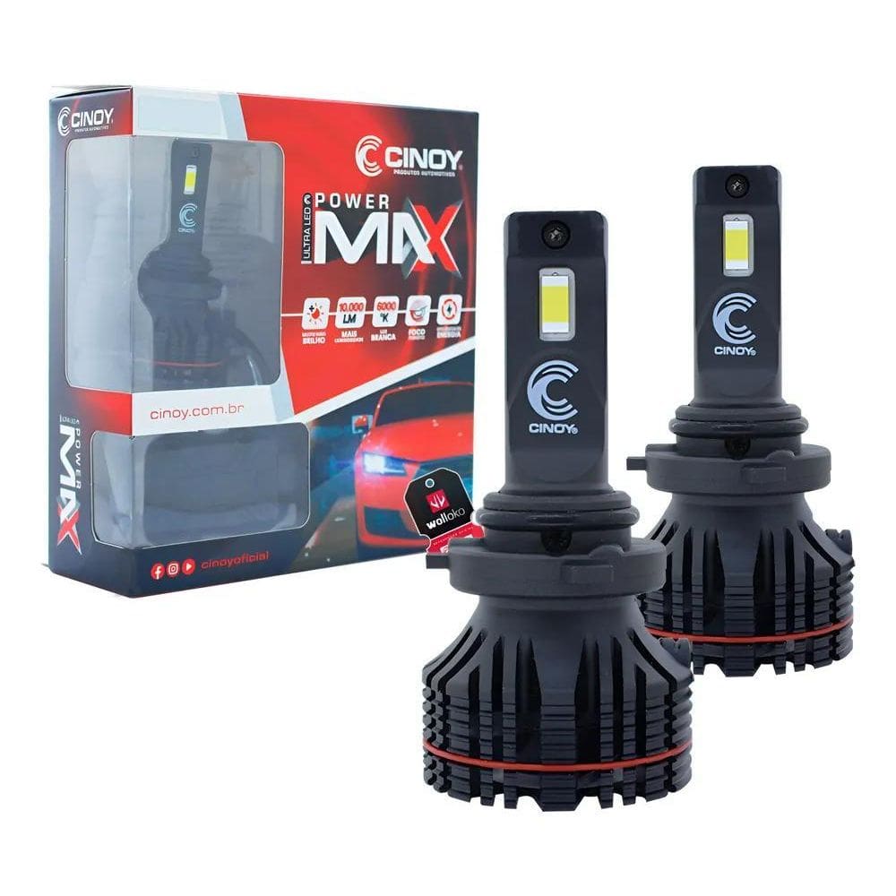 10X Kit Lampada Ultra Led Power Max Cinoy H4 10000Lm 6000K