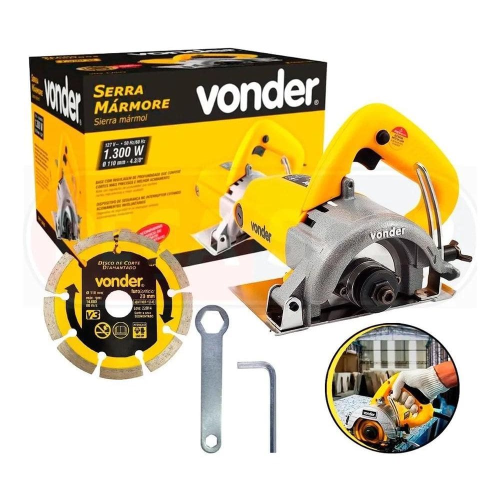 10X Serra Mármore Profissional Vonder Smv1300S 1.300W Tip/M