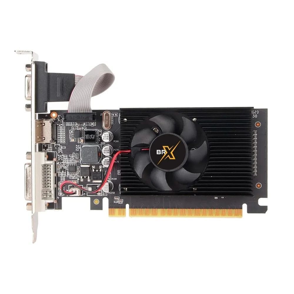 Placa De Video Brx Geforce Gt 610  2GB  DDR3  64 Bits HDMI  VGA  DVI