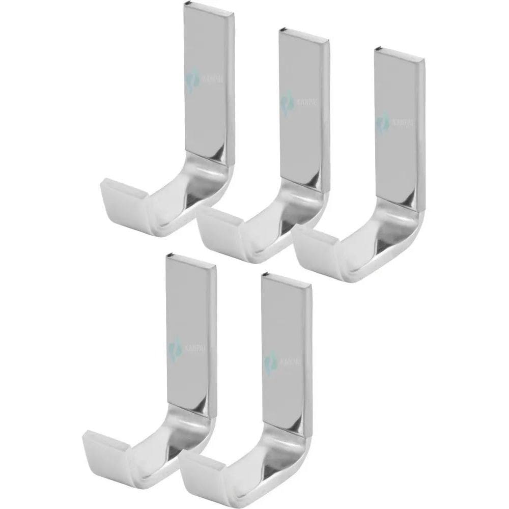 10X 5 Cabides Porta Toalha Metal Inox Gancho Pendurador Ban