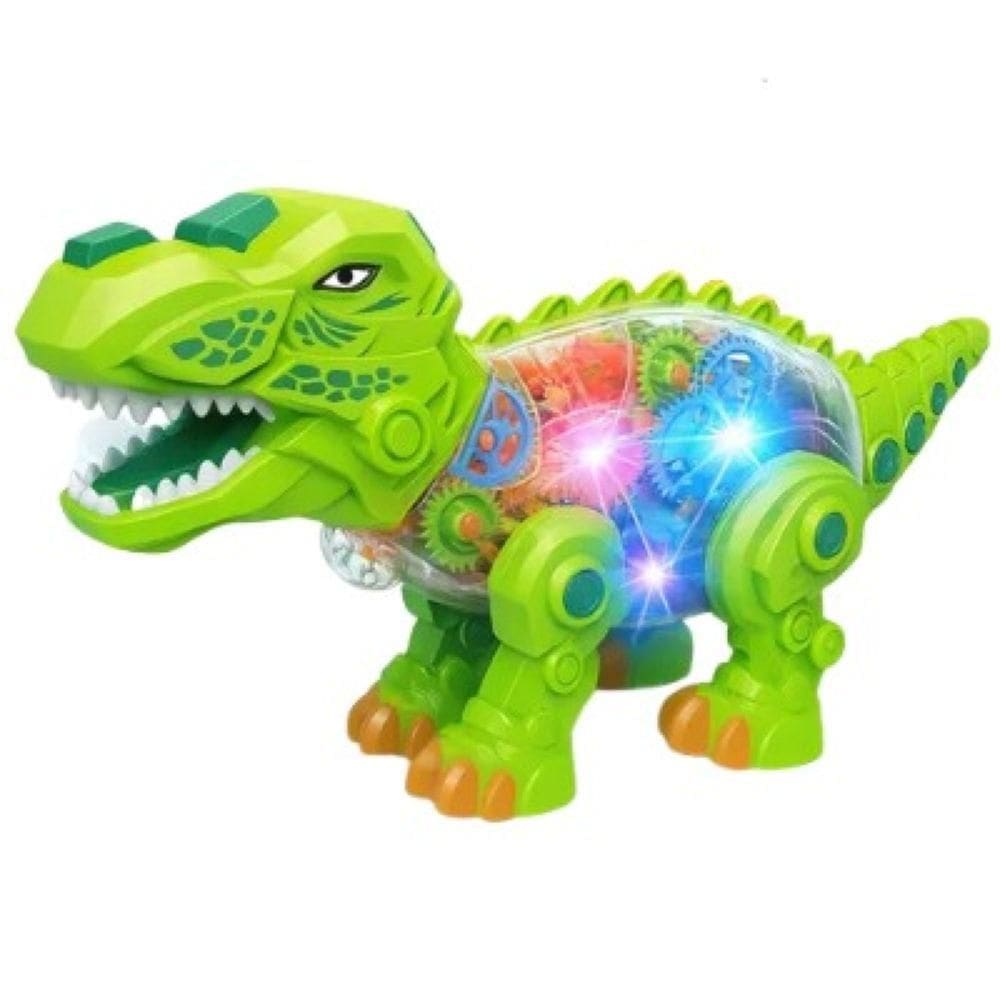 Dinossauro Rex de Engrenagem com Luz e Som 30 cm - For Kids