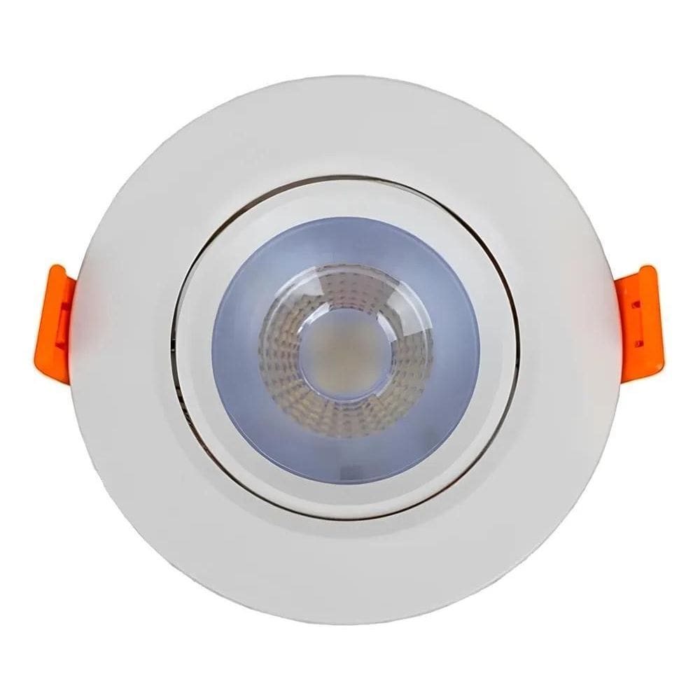 10X Luminaria Spot Led 12W Redondo Direcionável Branco Frio