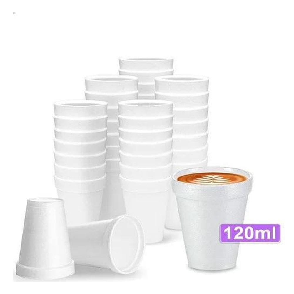 10X Copo Térmico Isopor 120 Ml Ultra 100 Unidades Cor Branc